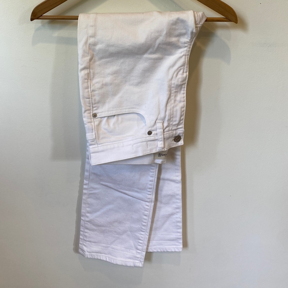 Madewell white jeans straight crop in excellent condition size 27